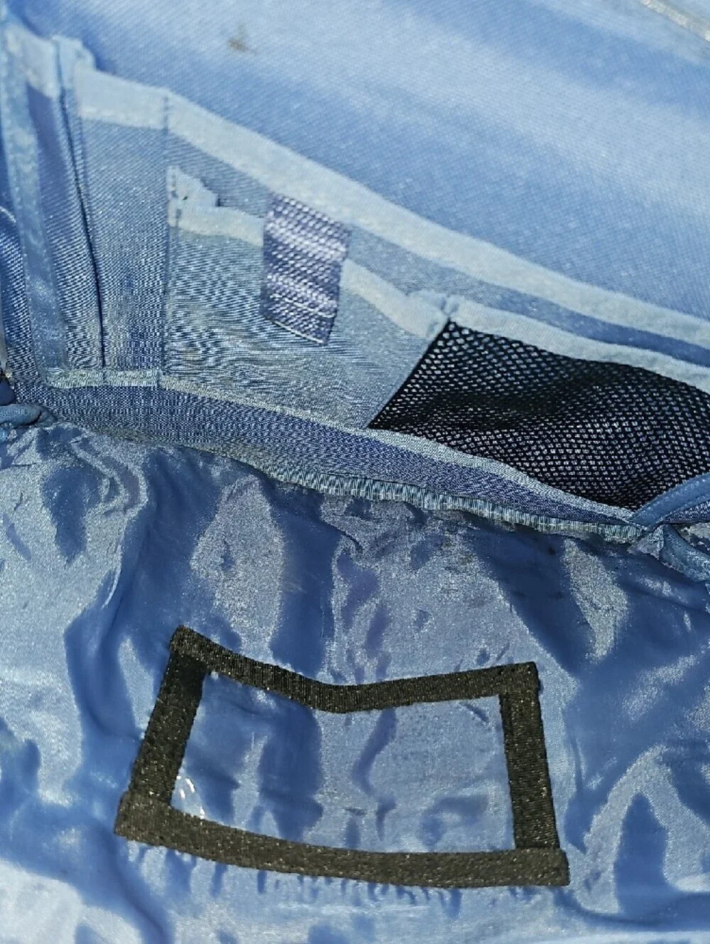 Blue With Teal Green Hearts -Print Backpack Many Pockets